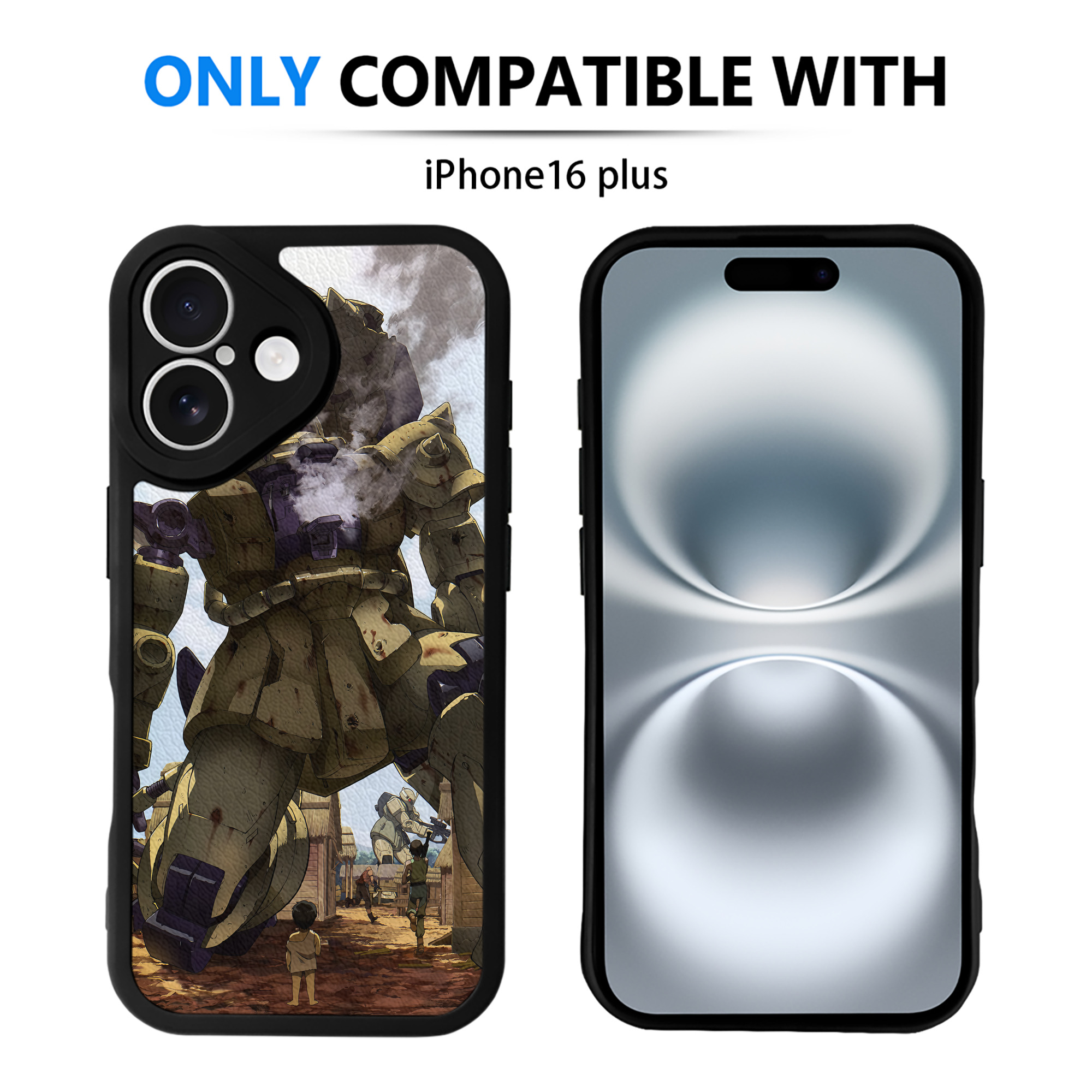 （画像用） 機動戦士ガンダム Mobile Suit Gundam 【iPhone 16シリーズ対応】シリコンスマホケース（レザー調） 材質：シリコン